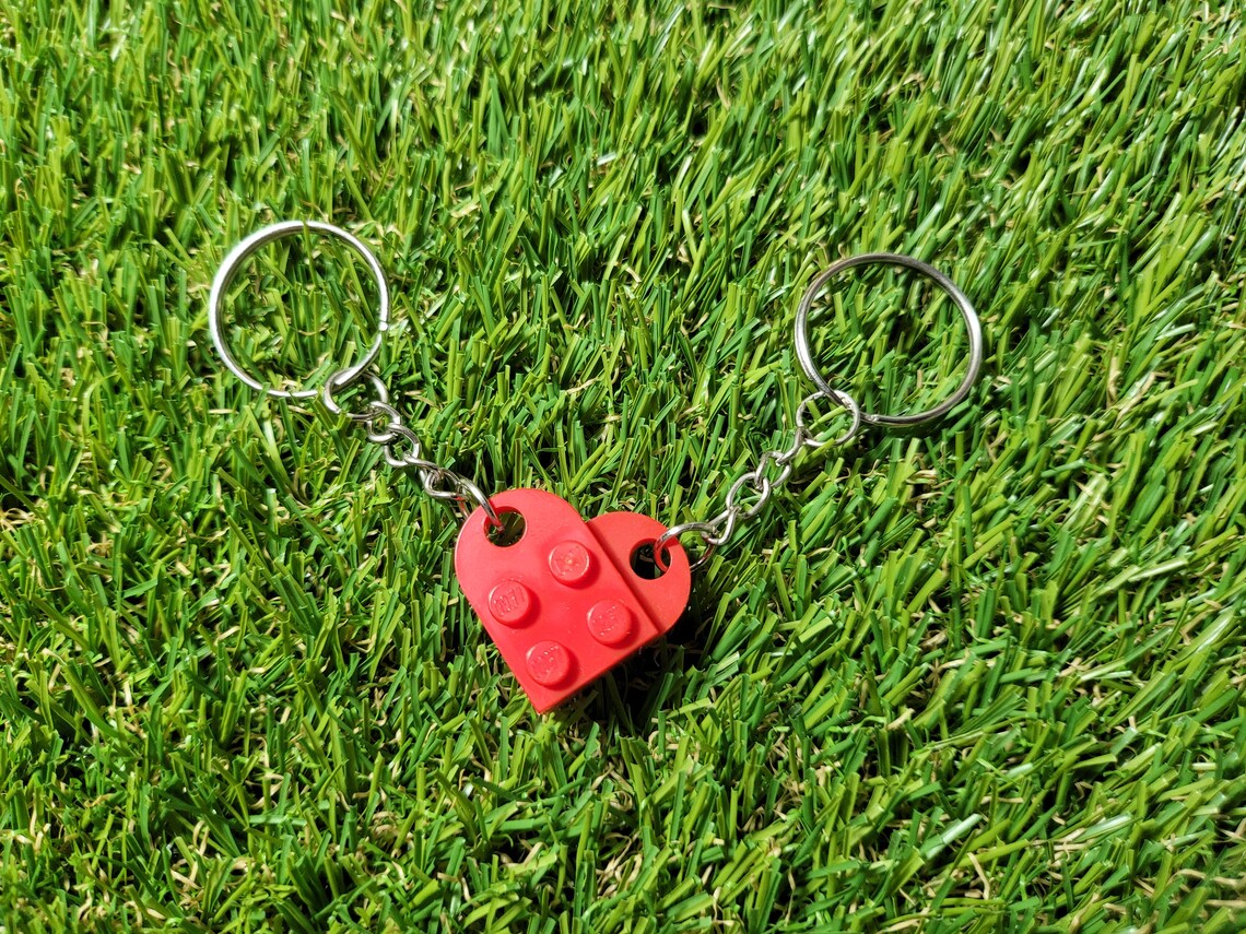 Lego Love Heart Keychain